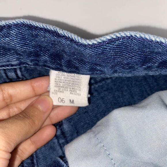 Vintage 90s Riders Blue Raw Hem High Waisted Denim Shorts 25 - Picture 3 of 3